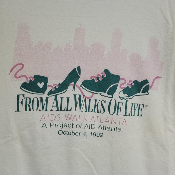 Other - Aids Walk Atlanta T-shirt 1992 From All Walks Of Life Graphic‎ Tee 90s Vintage